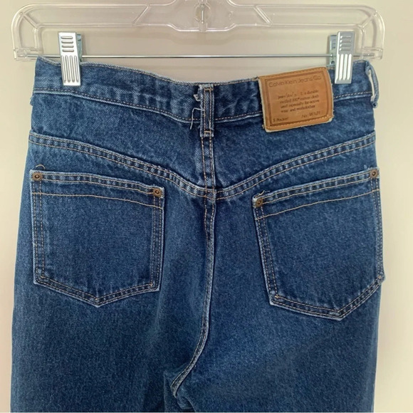 Vintage Calvin Klein High Waisted Rigid 100% Cotton Mom Jean Size 6 - Picture 7 of 8